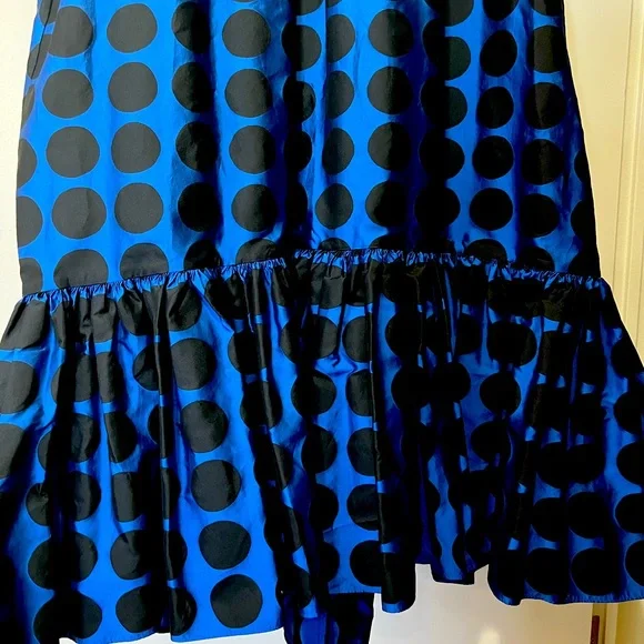kate spade Blue and Black Polka Dot Maxi Dress - Picture 3 of 5